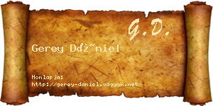 Gerey Dániel névjegykártya